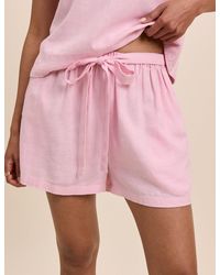 Nobody's Child - Light Linen-Rich Tie Detail Pull On Shorts - Lyst