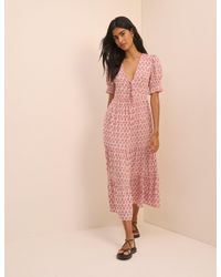 Nobody's Child - Floral Puff Sleeve Lia Midi Dress - Lyst