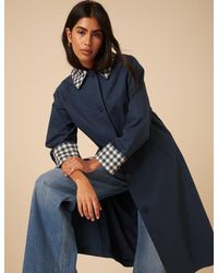 Nobody's Child - Gingham Trim Trench Coat - Lyst