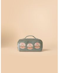 Nobody's Child - Elizabeth Scarlett Shell Embroidered Open Flat Make Up Bag - Lyst