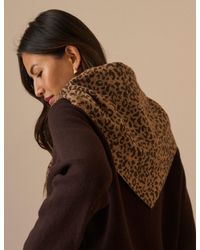 Nobody's Child - Animal Print Wool-Blend Triangle Scarf - Lyst
