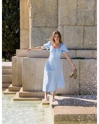 Nobody's Child - Light Puff Sleeve Melody Midi Dress - Lyst