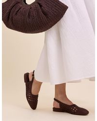 Nobody's Child - Woven Leather Slingback Flats - Lyst