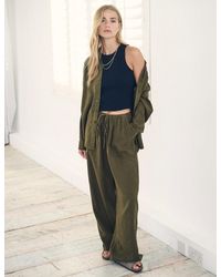 Nobody's Child - Linen-Rich Wide Leg Trousers - Lyst