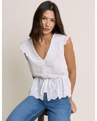 Nobody's Child - Frill Broderie Collar Simon Top - Lyst