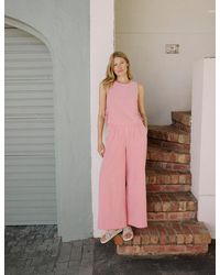 Nobody's Child - Pinstripe Wide Leg Trousers - Lyst
