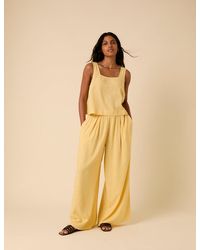 Nobody's Child - Butter Linen-Blend Wide Leg Jerrow Trousers - Lyst