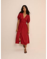 Nobody's Child - Button Front Frances Midi Dress - Lyst