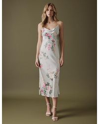 Nobody's Child - Floral Cowl Neck Midi Trixie Dress - Lyst