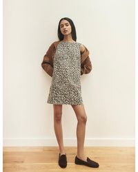 Nobody's Child - Leopard Print Denim Izzie Mini Dress - Lyst