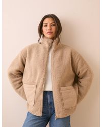Nobody's Child - Reversible Funnel Neck Quilted Borg Jacket - Lyst