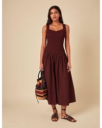 Nobody's Child - Ruched Drop Waist Thalia Midi Dress - Lyst