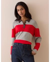 Nobody's Child - And Striped Knit Polo Top - Lyst