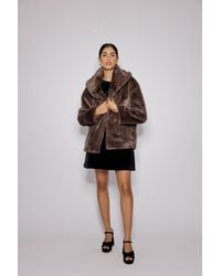 Nobody's Child - Faux Fur Collared Jacket - Lyst