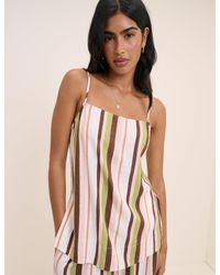 Nobody's Child - Multi-Coloured Striped Longline-Blend Cami Top - Lyst