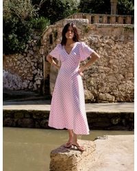 Nobody's Child - And Polka Dot Atlas Midi Dress - Lyst