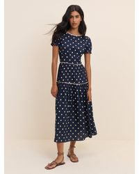 Nobody's Child - Polka Dot Tiered Dara Midi Dress - Lyst