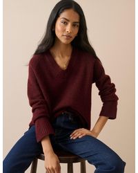 Nobody's Child - Marl V-Neck Longline Jumper - Lyst