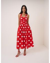 Nobody's Child - Polka Dot Halterneck Lilah Midi Dress - Lyst