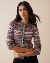 Nobody's Child - Ditsy Fair Isle Wool-Blend Cardigan - Lyst