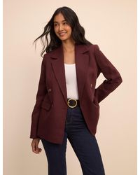 Nobody's Child - Burgundy Double Breasted-Blend Alicia Blazer - Lyst