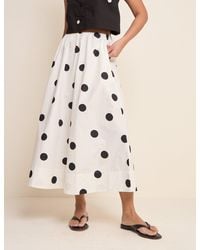 Nobody's Child - Polka Dot Midi Skirt - Lyst