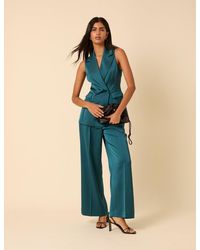 Nobody's Child - Satin Sleeveless Blazer - Lyst