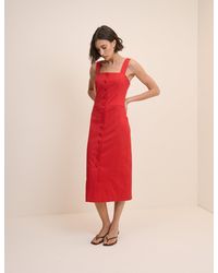 Nobody's Child - Square Neck Button Front Dress - Lyst