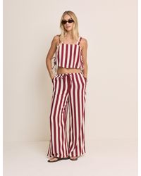 Nobody's Child - Burgundy Striped-Blend Reese Trousers - Lyst
