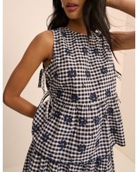 Nobody's Child - And Gingham Side Tie Swing Top - Lyst