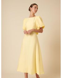 Nobody's Child - Butter Puff Sleeve Zola Midi Dress - Lyst