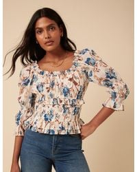 Nobody's Child - Floral Shirred Top - Lyst