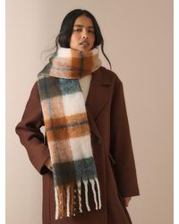 Nobody's Child - Tan And Check Blanket Scarf - Lyst
