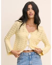 Nobody's Child - Butter Pointelle Knit Cardigan - Lyst