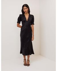 Nobody's Child - Polka Dot Jacquard Angela Midi Dress - Lyst