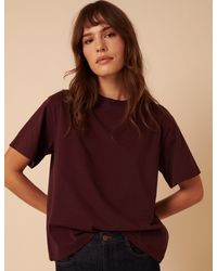Nobody's Child - Burgundy Boxy T-Shirt - Lyst