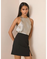 Nobody's Child - Crepe Tailored Mini Skirt - Lyst