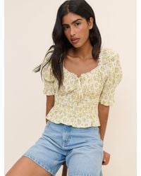 Nobody's Child - And Floral Shirred Top - Lyst