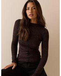 Nobody's Child - Snake Print Jersey High Neck Top - Lyst
