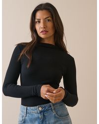 Nobody's Child - Ribbed Boat Neck Jersey Top - Lyst