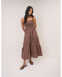 Nobody's Child - Striped Eva Midi Bandeau Dress - Lyst