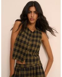 Nobody's Child - Gingham Button Front Top - Lyst