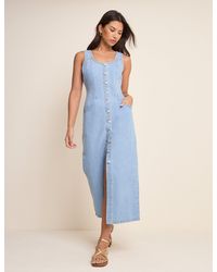 Nobody's Child - Light Button Down Quays Midi Dress - Lyst