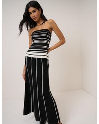 Nobody's Child - Striped Knitted Bandeau Midi Dress - Lyst