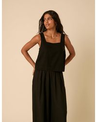 Nobody's Child - Linen-Blend Swing Top - Lyst
