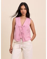 Nobody's Child - Gingham Tie Front Tessa Top - Lyst