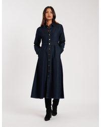 Nobody's Child - Dark Wash Denim Graceland Midi Shirt Dress - Lyst