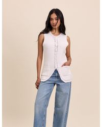 Nobody's Child - Crochet Trim Knitted Waistcoat - Lyst