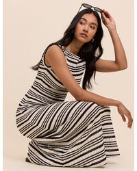 Nobody's Child - And Cream Striped Boat Neck Colbie Maxi Dress - Lyst