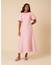 Nobody's Child - Baby Puff Sleeve Zola Midi Dress - Lyst